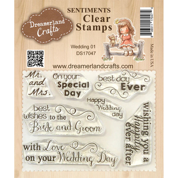 Dreamerland Crafts, Sentiments, Clear Stamps, Wedding 01