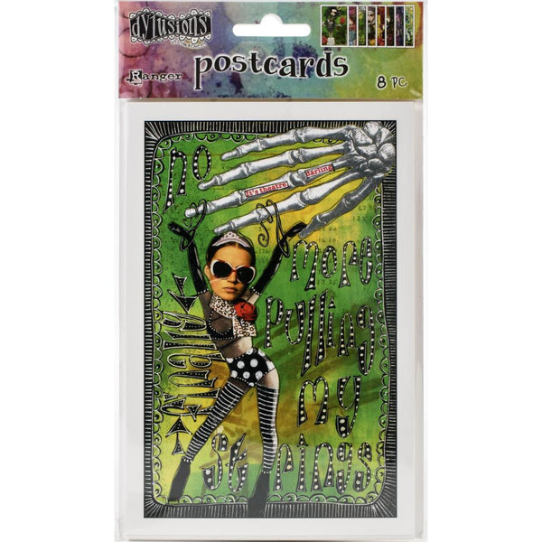 Dyan Reaveley's Dylusions Postcard Images 4"X6", 8/pkg., Set #3