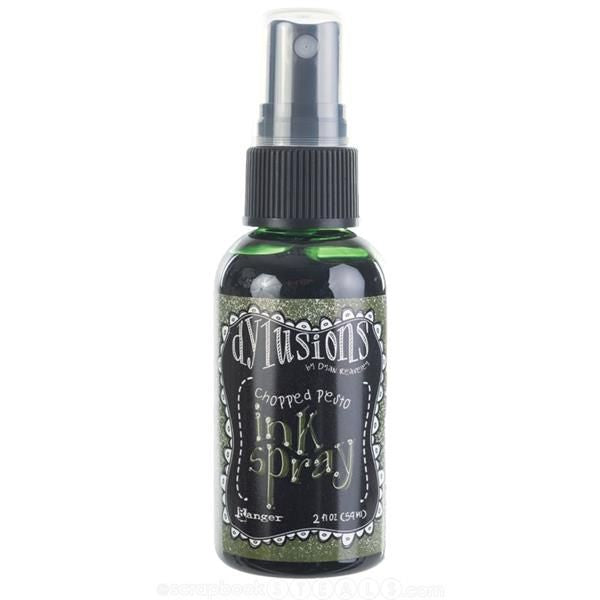 Ranger Dylusions Ink Spray by Dyan Reaveley, Chopped Pesto - Scrapbooking Fairies