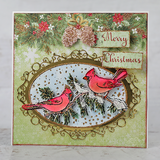 Heartfelt Creations, Cling Stamps, Snowy Pine Cardinals