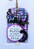 Prickley Pear, Let Your Faith Be Bigger - Red Rubber Stamp - Scrapbooking Fairies