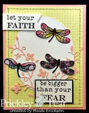 Prickley Pear, Let Your Faith Be Bigger - Red Rubber Stamp - Scrapbooking Fairies
