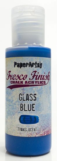 PaperArtsy, Fresco Finish Chalk Acrylics Paint - Glass Blue (Translucent)