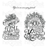 Heartfelt Creations, Elegant Gateway Sentiments, Cling Stamps Set, Elegant Gateway Sentiments