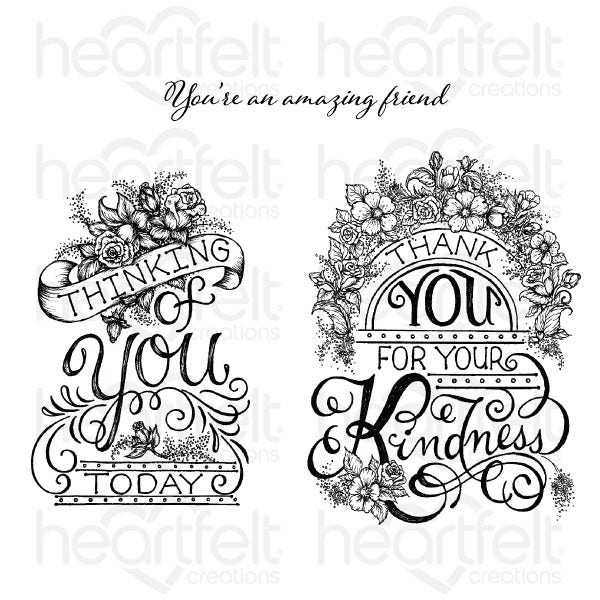 Heartfelt Creations, Elegant Gateway Sentiments, Cling Stamps Set, Elegant Gateway Sentiments