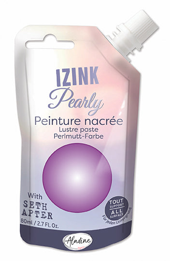 Aladine IZINK Pearly Lustre Paste by Seth Apter, Provence (Lavande), 80ml