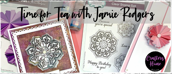 Now Available On Demand Workshop with Jamie Rodgers Crafts featuring new tea bag dies collection products and new pixie sparkles!