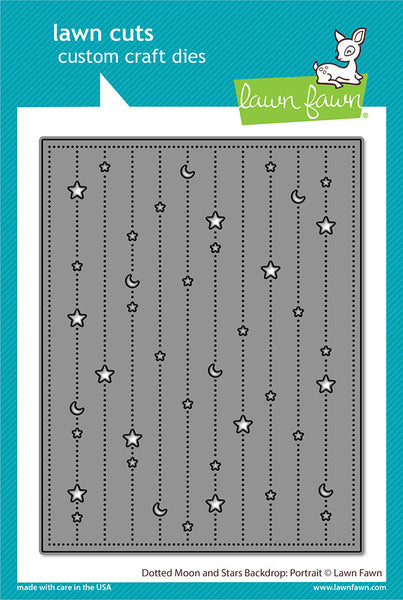 Lawn Fawn, Lawn Cuts Custom Craft Die, Dotted Moon & Stars Backdrop: Portrait (LF3106)