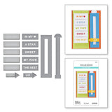 Spellbinders, Pick Your Greeting Slider Etched Dies from the Birthday Celebrations Collections (S5-509)