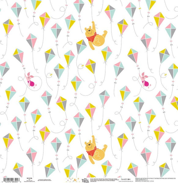 Sandy Lion, Disney, 12"x12" Single-Sided Paper, Winnie the Pooh, Kites