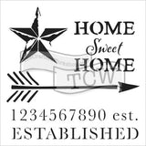 Crafter's Workshop Stencil, 6"X6", Home Sweet