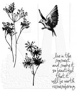 Tim Holtz Cling Stamps 7"X8.5", Nature's Moments (CMS001)