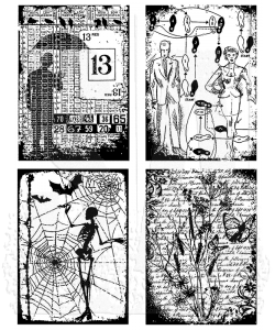 Tim Holtz Cling Stamps 7"X8.5", Eclectic Collages (CMS045)