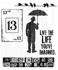 Tim Holtz Cling Stamps 7"X8.5", Creative Muse (CMS046)