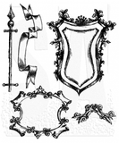 Tim Holtz Cling Stamps 7"X8.5", Sketch (CMS131)