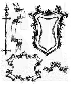 Tim Holtz Cling Stamps 7"X8.5", Sketch (CMS131)