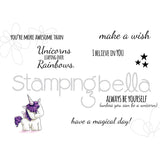 Stampingbella, Cling Stamps, Unicorn Sentiments